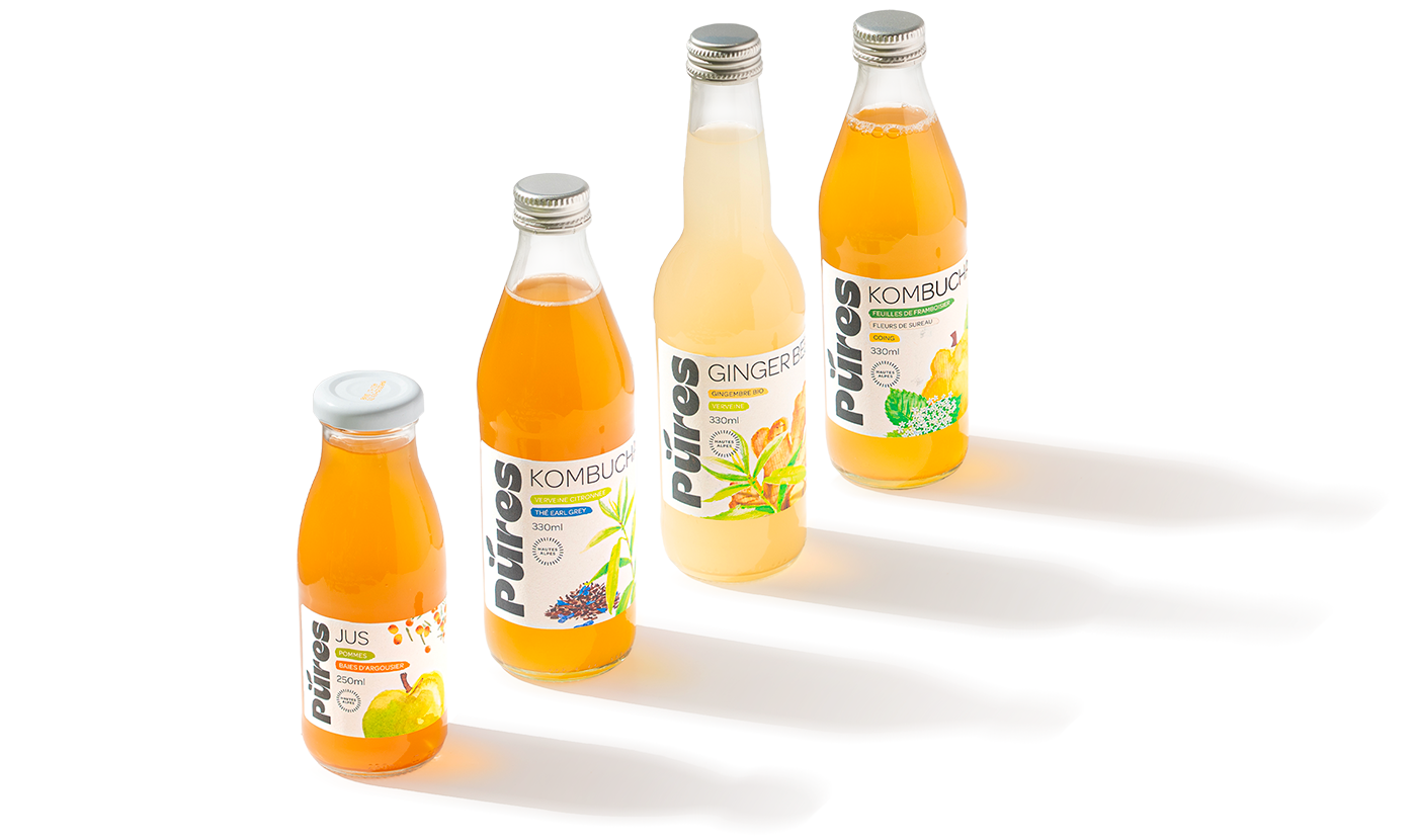 Bouteilles de la gamme Pures